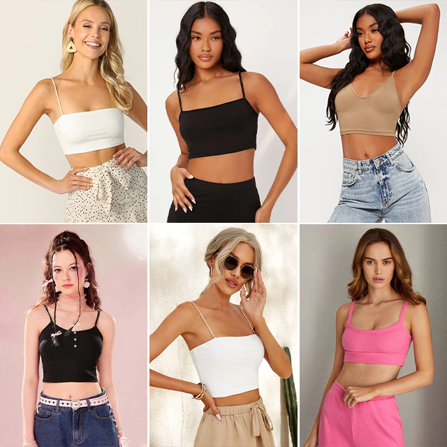 2024 Factory sells second-hand clothes second-hand women's mesh tops women's clothing tops inventory