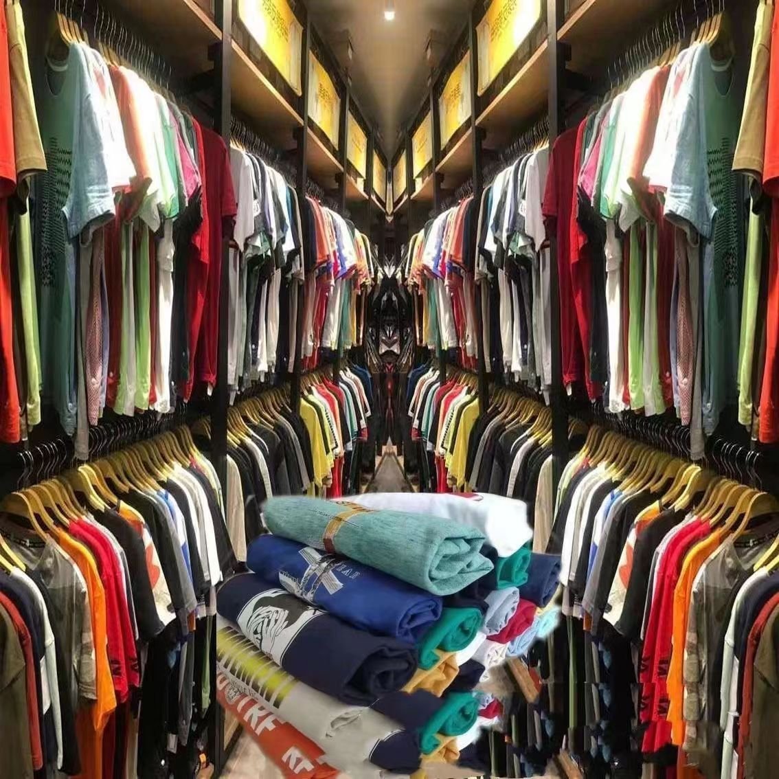 Apparel surplus stock lot Leftover Overrun men women Outfits T-shirt overstock wholesale lots T-shir