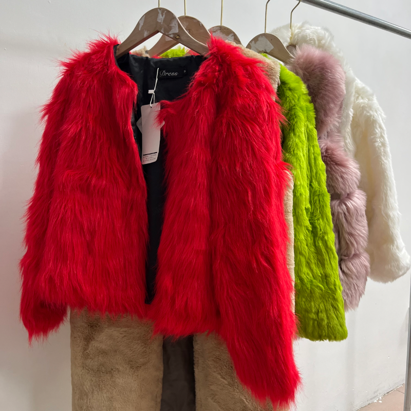 Used fur coat women wholesale in bales Winter women's soft fur coat second hand clothing