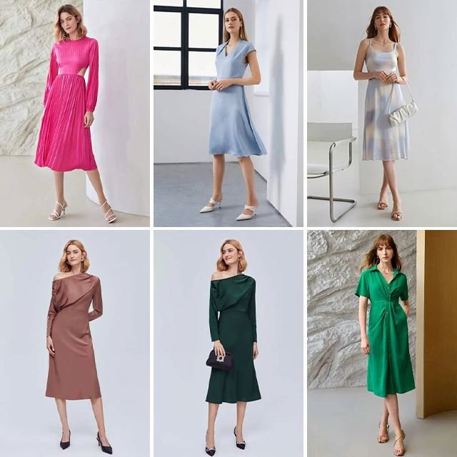 2023 New Summer Elegant and Elegant Silk Fragmented Flower Dress Used Clothing Inventory