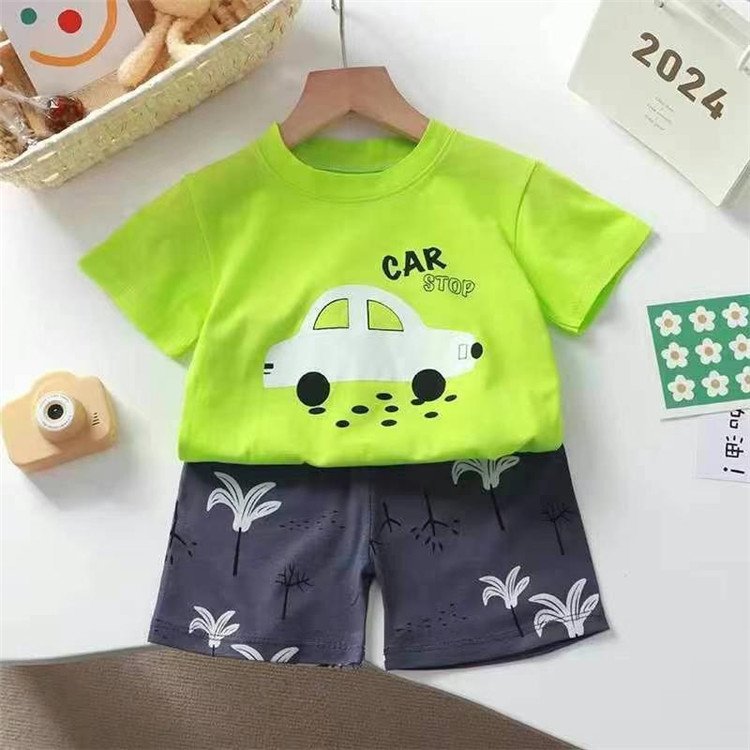 Newborn Baby Clothing Sets for Girls and Boys Summer Outfits for Babies 2-Piece Apparel Stock