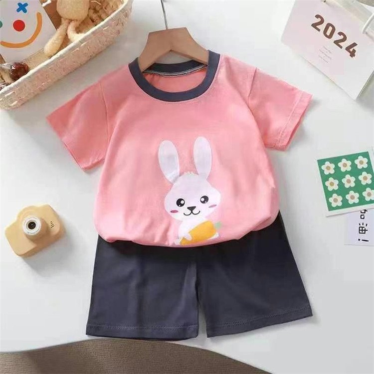 Newborn Baby Clothing Sets for Girls and Boys Summer Outfits for Babies 2-Piece Apparel Stock