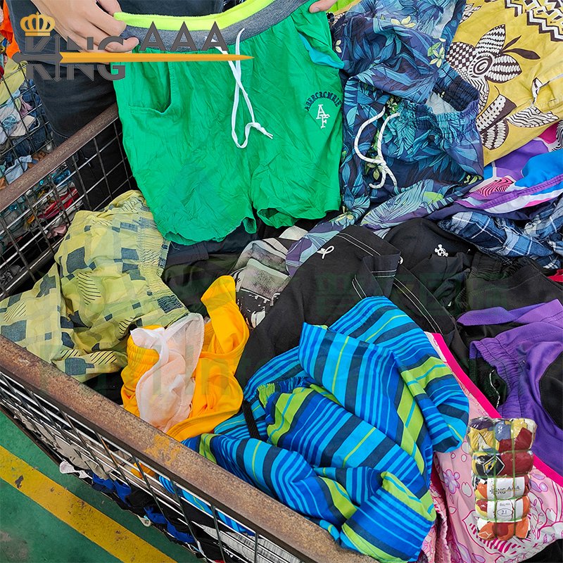 Colorful low price cargo shorts wholesale Men clothes Used Pants for used clothing in bales