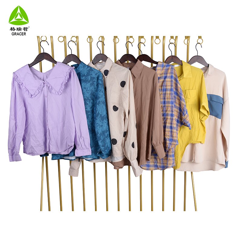 Wholesale Used Clothes Ukay Ukay Ladies Cotton Blouse Second Hand Clothes For Africa Style