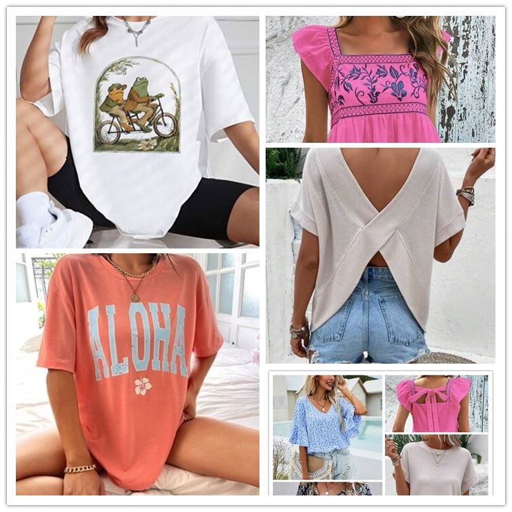 2023 Fashion Wholesale Clothes Factory used Discount Assorted Bulk Clothing Shop Blusas Tops Dresses Women