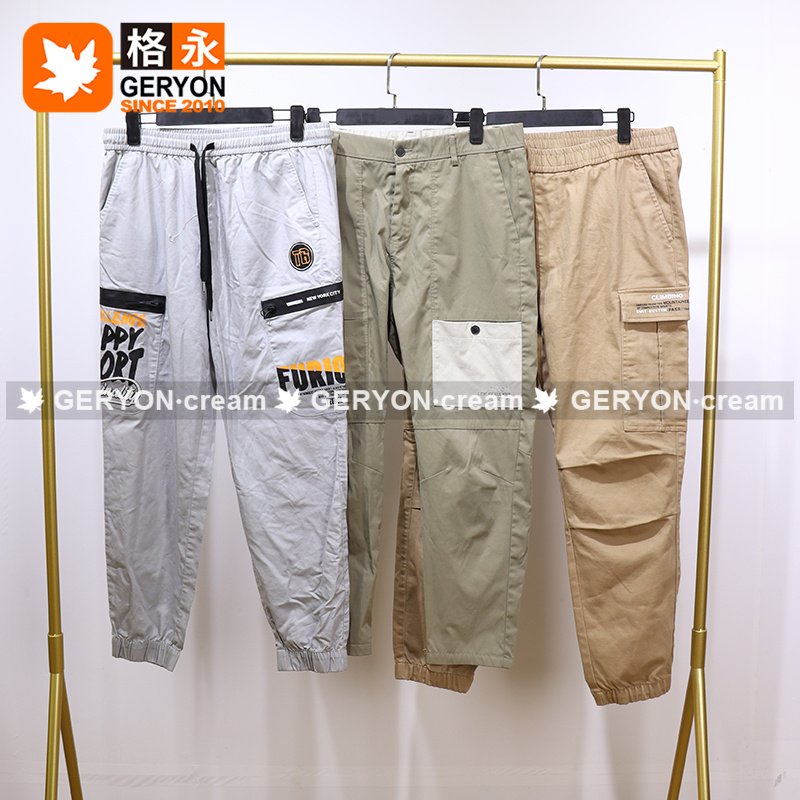 GERYON vintage Men cargo pants bale used male used clothes bales second hand clothes gym shorts for men boys
