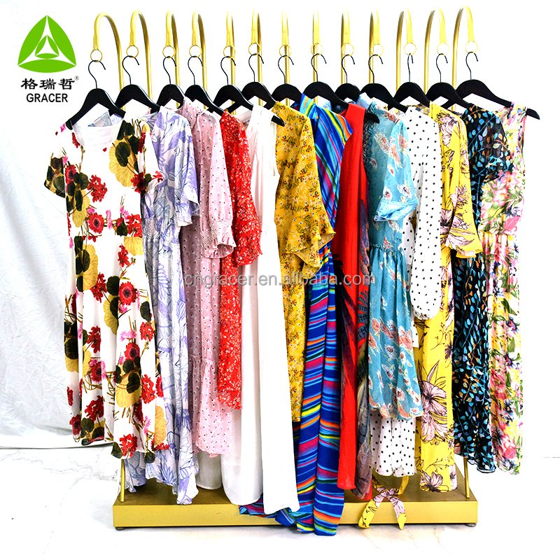 Thrift Apparel Branded Ab01 Korea Used Dresses In Bulk Used Clothes Bales Second Hand Clothing