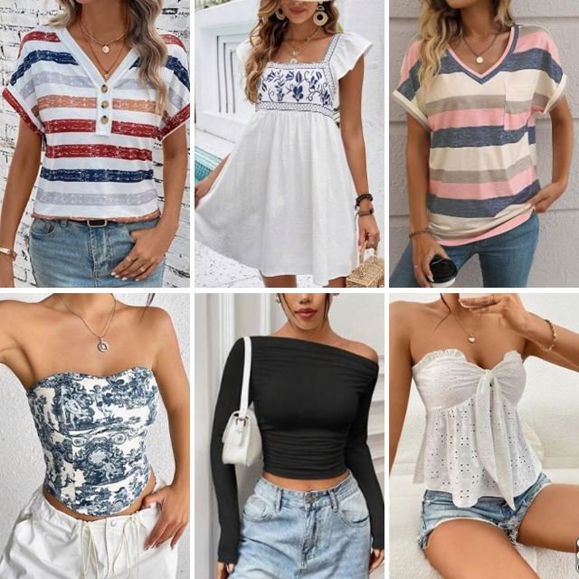 Summer stock women's casual V-neck top sexy suspender vest printed loose t-shirt mixed women's top randomly shipped