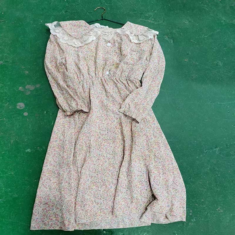 Cotton Polyester Summer cotton long dresser Casual Long Dress For Women used clothes