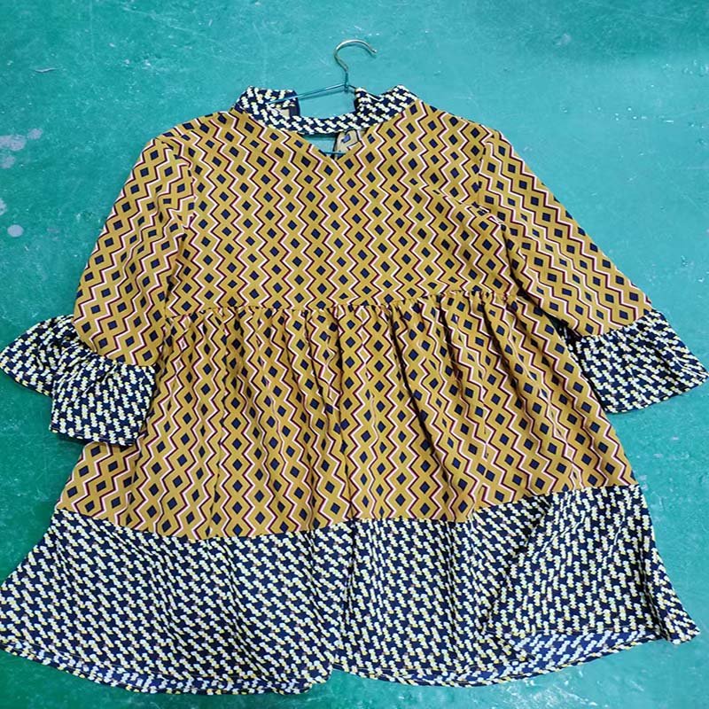 Cotton Polyester Summer cotton long dresser Casual Long Dress For Women used clothes