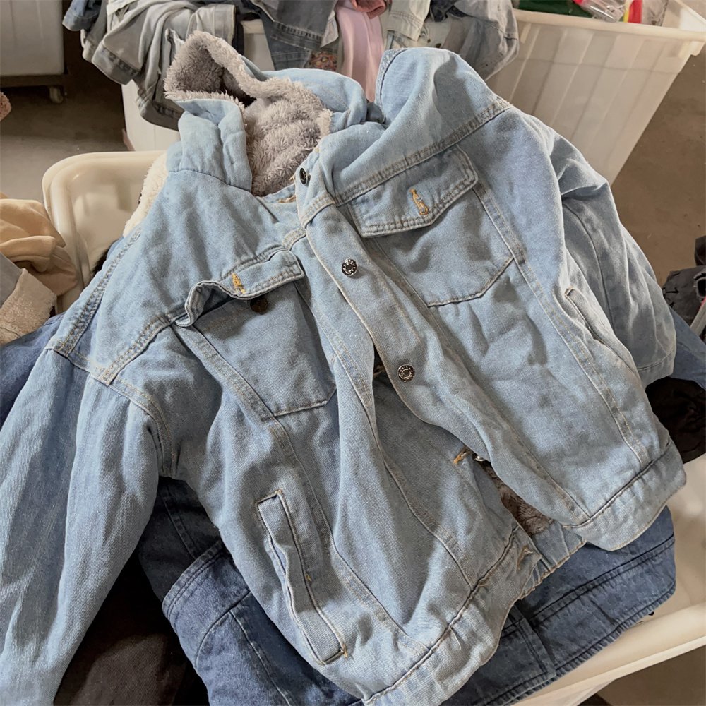 Used Jean Clothes Wholesale Second Hand Heavy Denim Jacket And Jeans For Adult Vintage Clothes Pacas