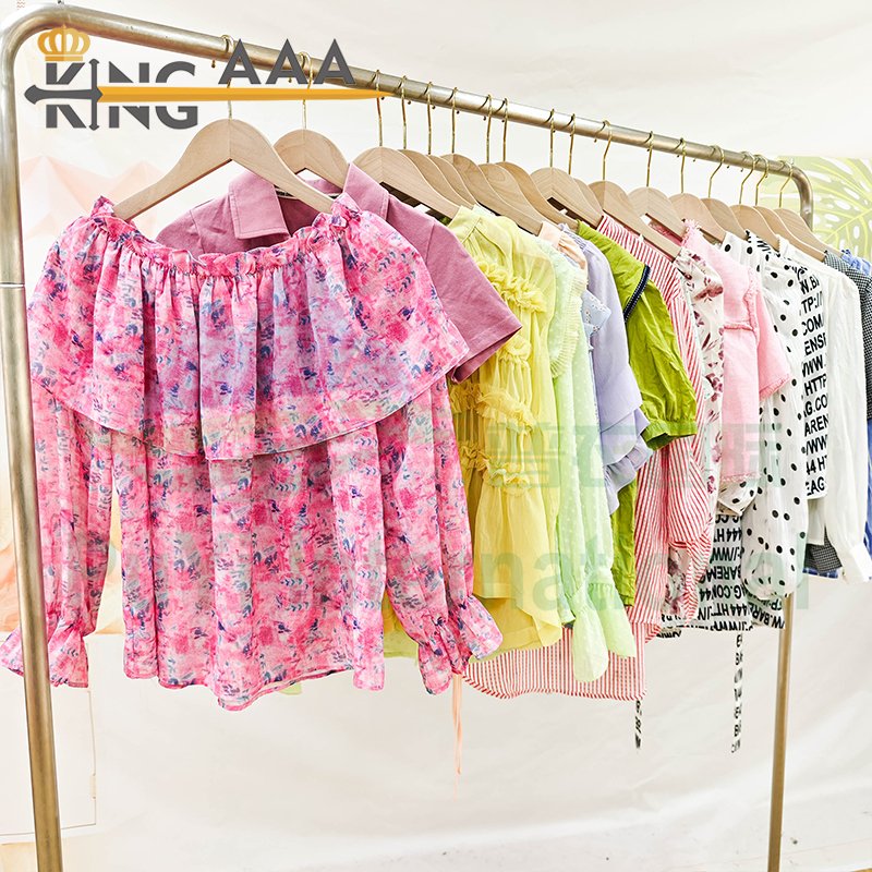 Wholesale Used Tops Bundle Ladies Used Clothes Tops Fashion Shirt Blouse Female Lady Blouse Second Hand Clothing Bales