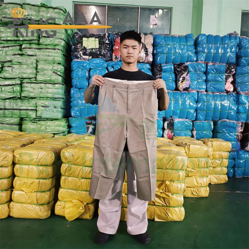 KINGAAA Winter men's suit pants thick second hand clothes mixed used clothes brand man fardos de ropas usadas de invierno mixta