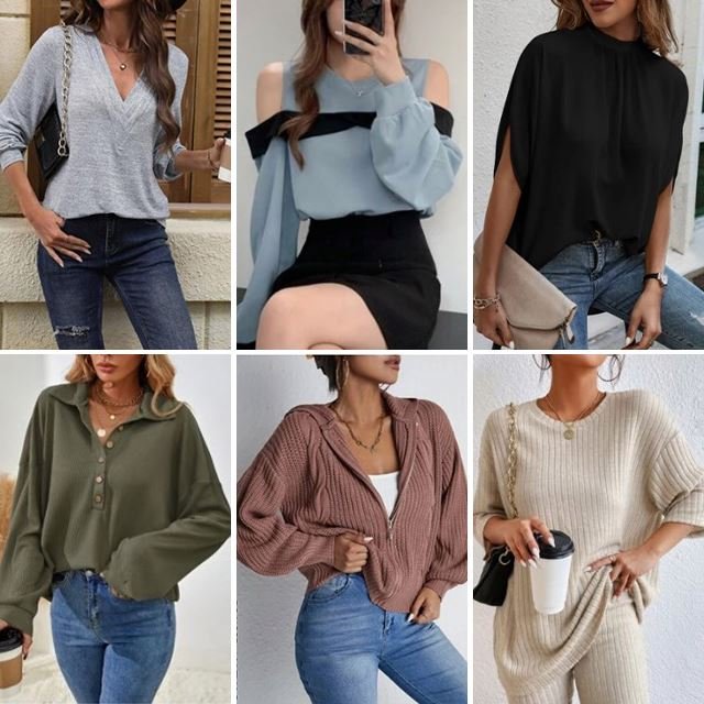 Hot selling pattern standing collar women's sweater wholesale clothing women's pullover jacquard knitted sweater