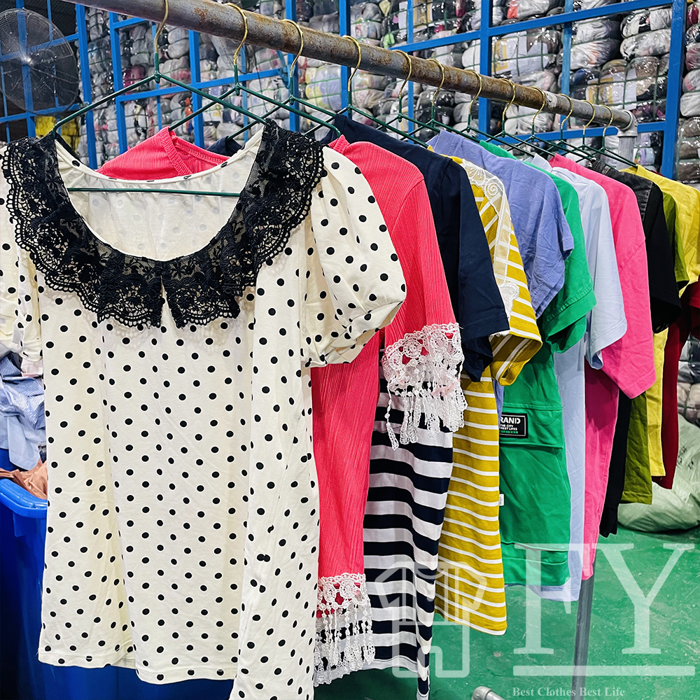 FengYang Used clothes Women's T-Shirts For The Thrift Store Uk Second Hand Clothes Ladies Clothing Bales