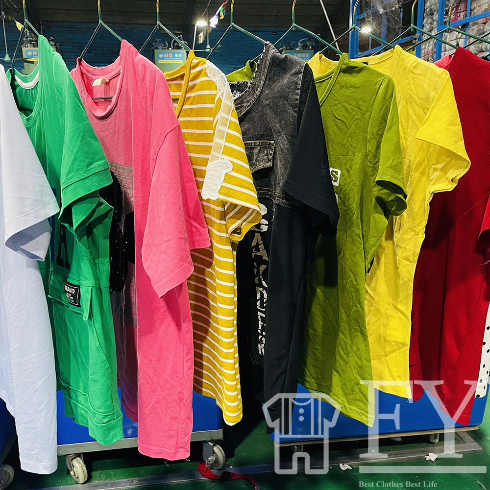 FengYang Used clothes Women's T-Shirts For The Thrift Store Uk Second Hand Clothes Ladies Clothing Bales
