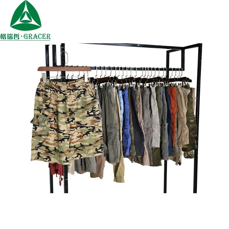Streetwear 6 Pocket Mens Cargo Pants Second Hand Clothes Bulk Used Clothing Dubai Summer Adults for Men Casual Wear Mix Color