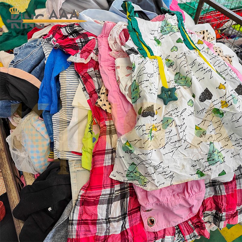 Wholesale Second hand clothes KINGAAA baby clothes kid Children used clothes bales for children only grade a