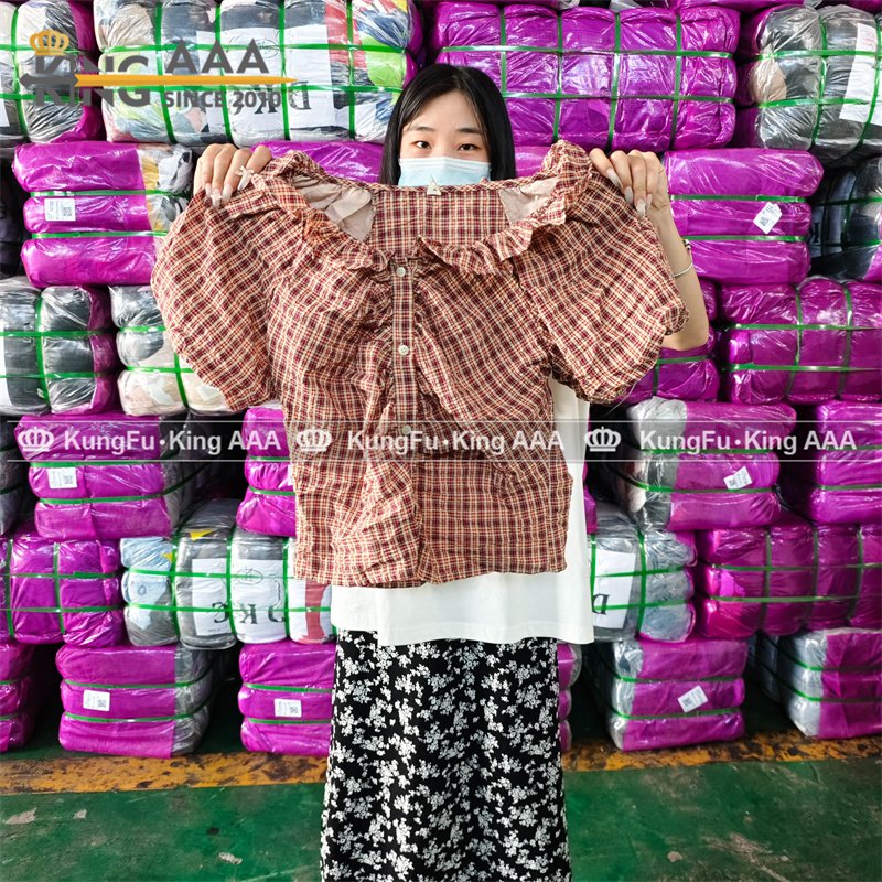 KINGAAA used blouse bales used designer clothes ukay ukay bales supplier bea and cqs bale ropa usada premium pakaian bekas