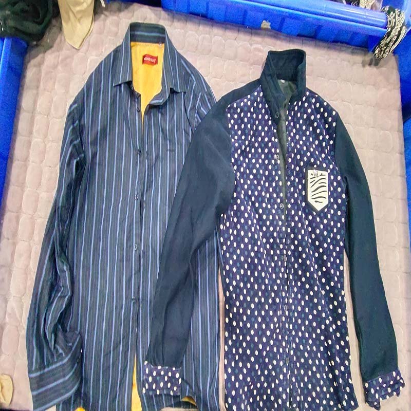 winter shirt Wholesale Cotton Autumn Winter Long Sleeve Plaid Shirt for Men used clothes bales