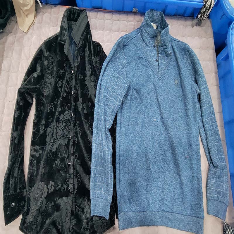 winter shirt Wholesale Cotton Autumn Winter Long Sleeve Plaid Shirt for Men used clothes bales