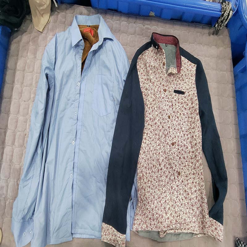 winter shirt Wholesale Cotton Autumn Winter Long Sleeve Plaid Shirt for Men used clothes bales