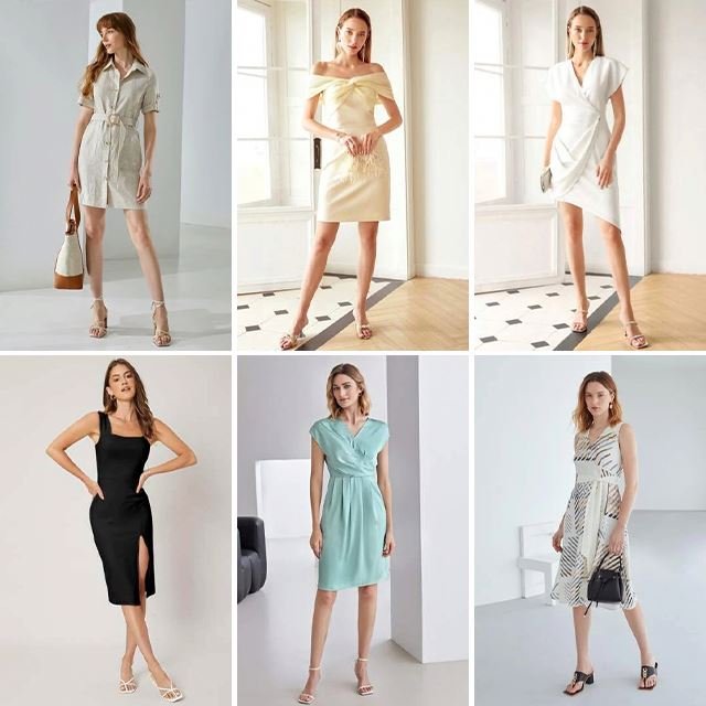 Miscellaneous printed V-neck dresses for women's Used clothing inventory, popular mixed batch supply