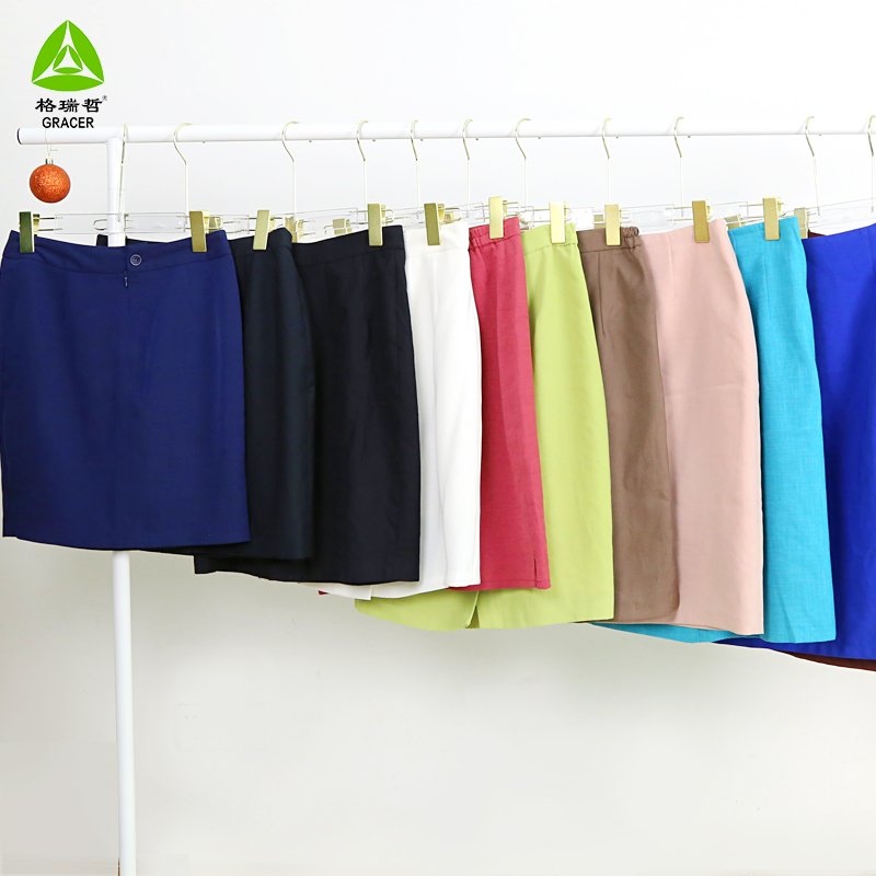 Korean Import Used Clothes Bales Second Hand Suit Office Skirts Ladies Polyester Used Clothes Bales