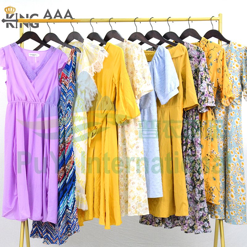 used clothes cheap clothes women cotton clothes Spring Apparel Stock Breathable Casual Dresses for ladies dresses