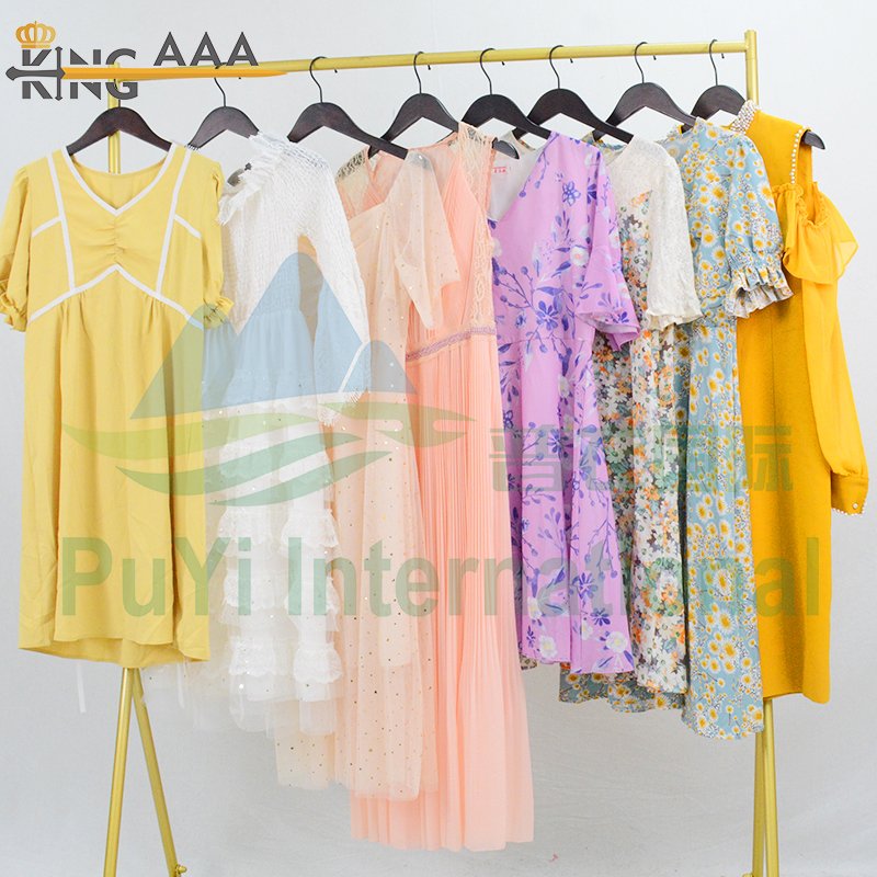 used clothes cheap clothes women cotton clothes Spring Apparel Stock Breathable Casual Dresses for ladies dresses