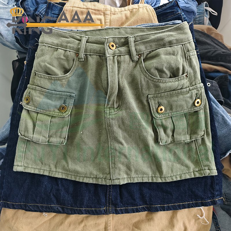 Wholesales Mini Used Clothes Skirts Dexy Short Second Hand Summer Casual Skirt Female Denim Short Skirts For Women