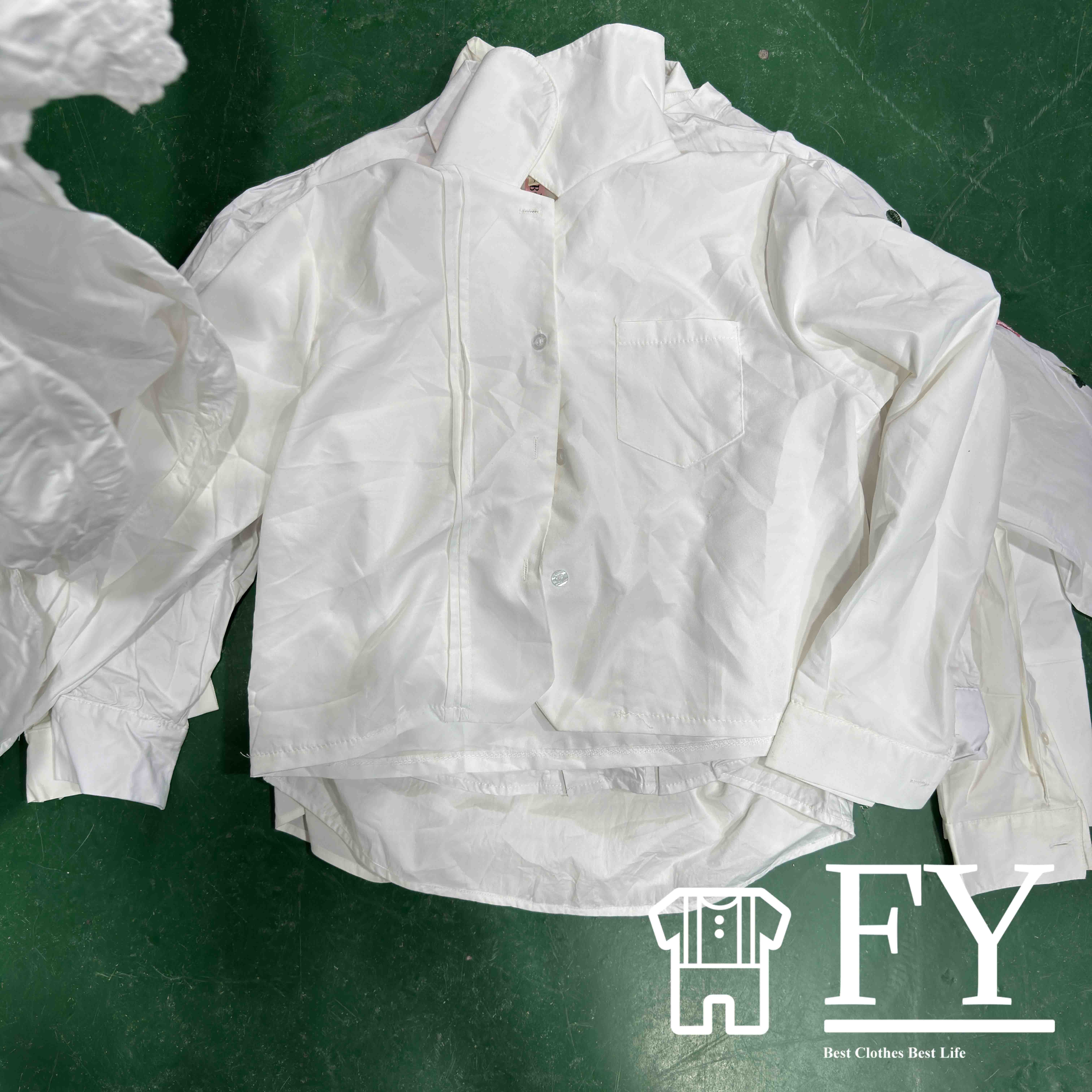 FengYang Used Clothes Used White Blouses Clothing Bales Thrift Wears For Ladies Second Hand Clothing