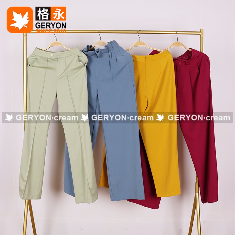 GERYON vintage Womens Suits Pants Pant Suit Apparel Stock Wholesale Used Clothing Trouser Pants For Women Thailand Philippine