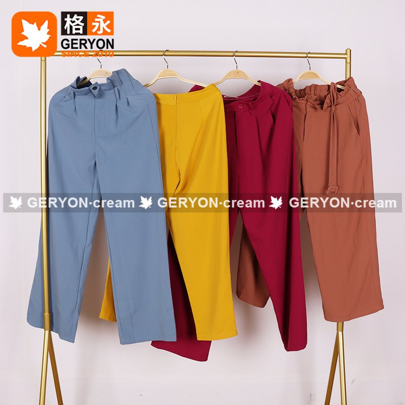 GERYON vintage Womens Suits Pants Pant Suit Apparel Stock Wholesale Used Clothing Trouser Pants For Women Thailand Philippine
