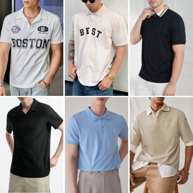 discount Summer men's polo shirt short sleeved casual business fashion slim fit men's polo shirt with discount randomly shipped