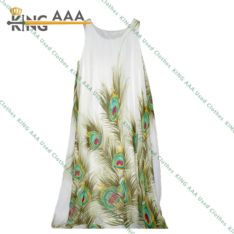 Silk Dress Wholesale Used Clothes Bulk Used Ladies Silk Dress Women Clothing Summer