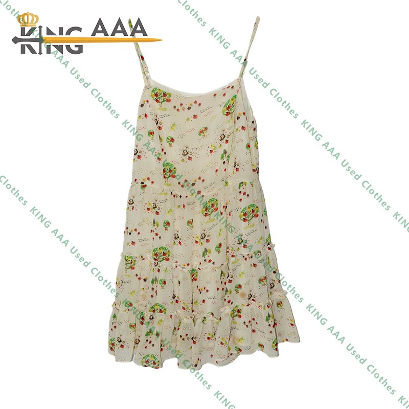 Silk Dress Wholesale Used Clothes Bulk Used Ladies Silk Dress Women Clothing Summer