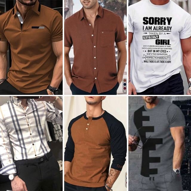 2024 Summer Men's Clothing Lowest Price Fashion Random Pattern T-shirt Polo Shirt Pants Shirt Bulk Style Random Shipping