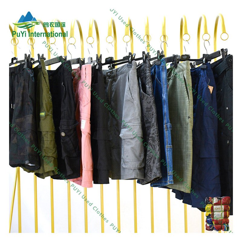 summer men short pant mixed multi pocket uganda second hand clothes used clothes bales branded