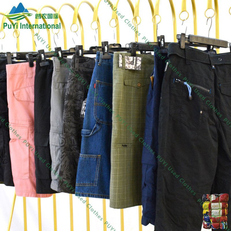 summer men short pant mixed multi pocket uganda second hand clothes used clothes bales branded