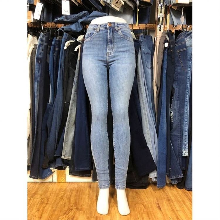 Cut Label Woman Used Trouser Female Branded Stock Wholesale Oem High Waist Highwaist Lady Skinny Jean