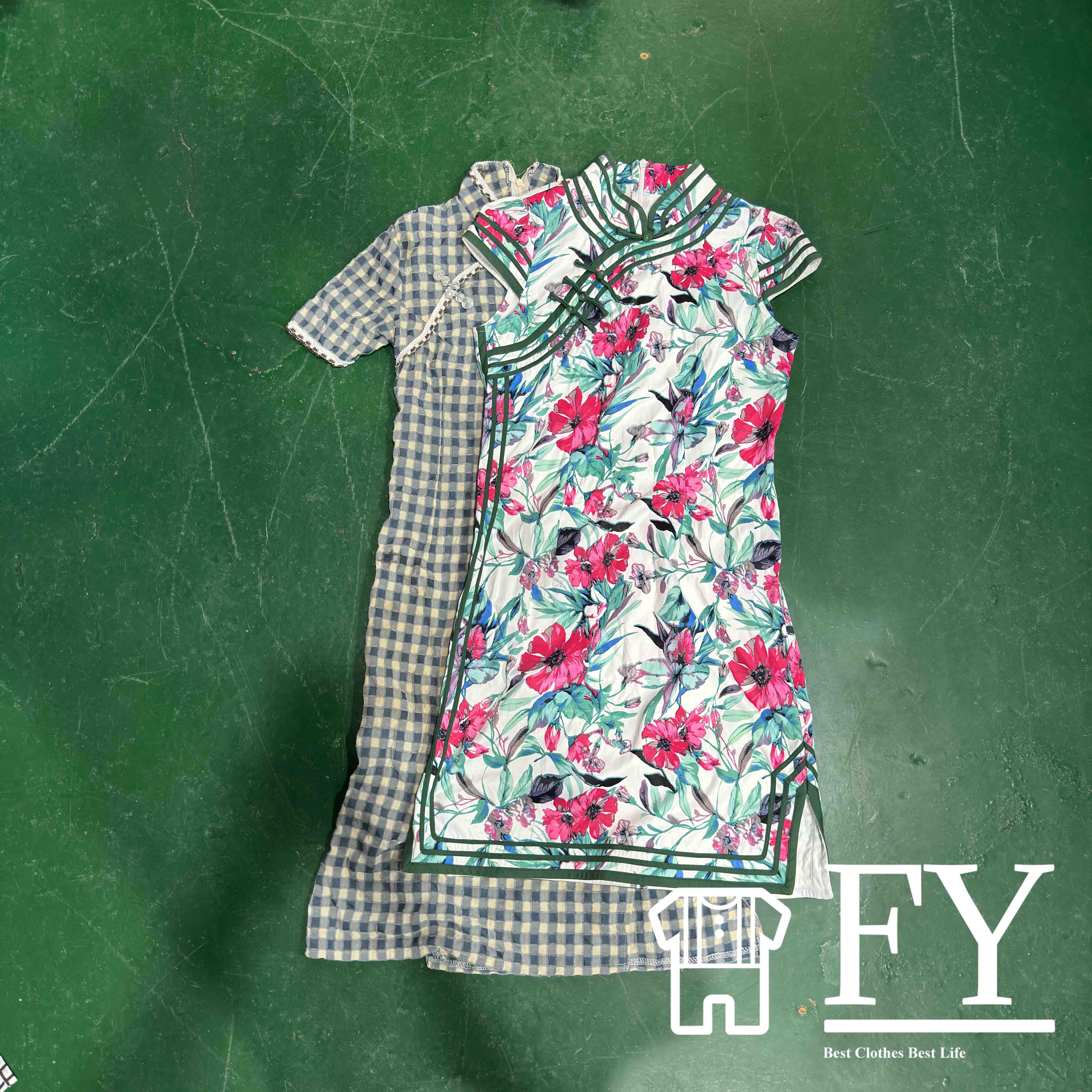 FengYang Used Clothes Bales Cheongsam Dress for Women Children Adult Men Sort A/B Factory Outlet