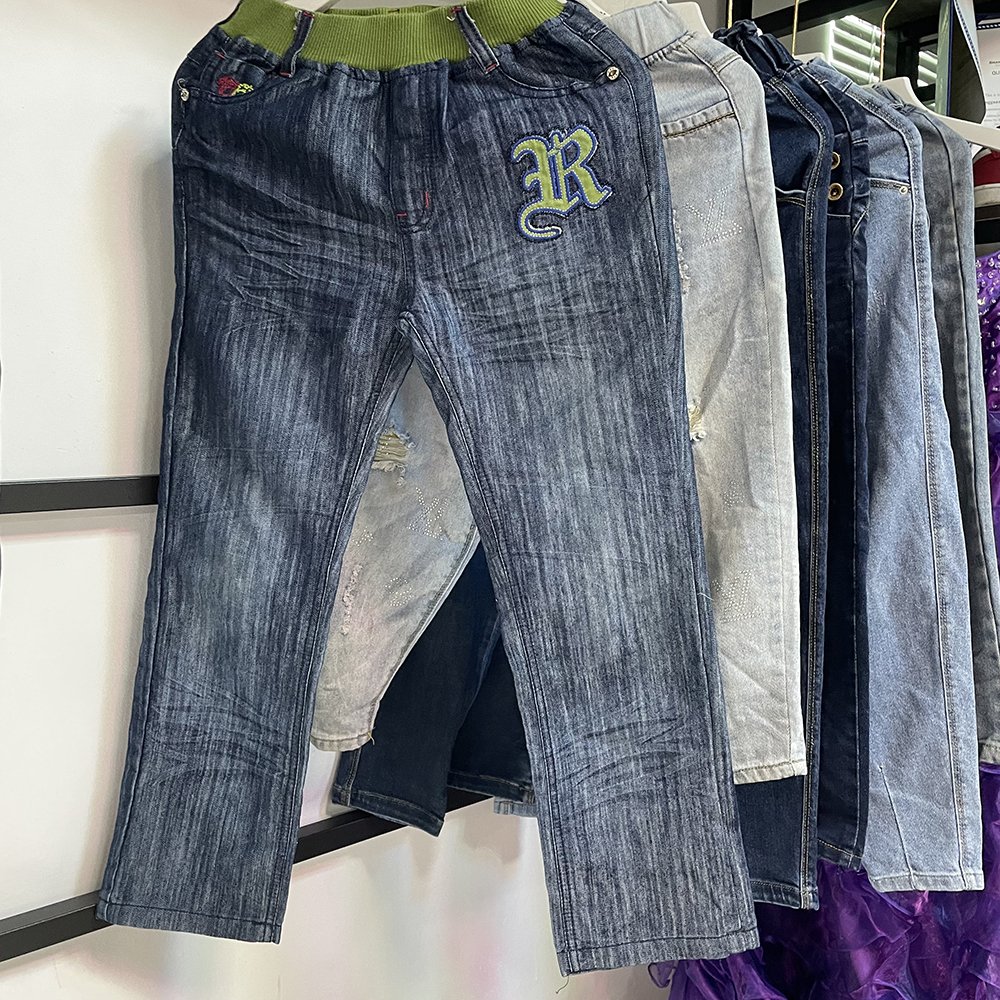 Wholesale used Kids Jeans Denim Pant Children Trousers Classic Boys Jeans Pants