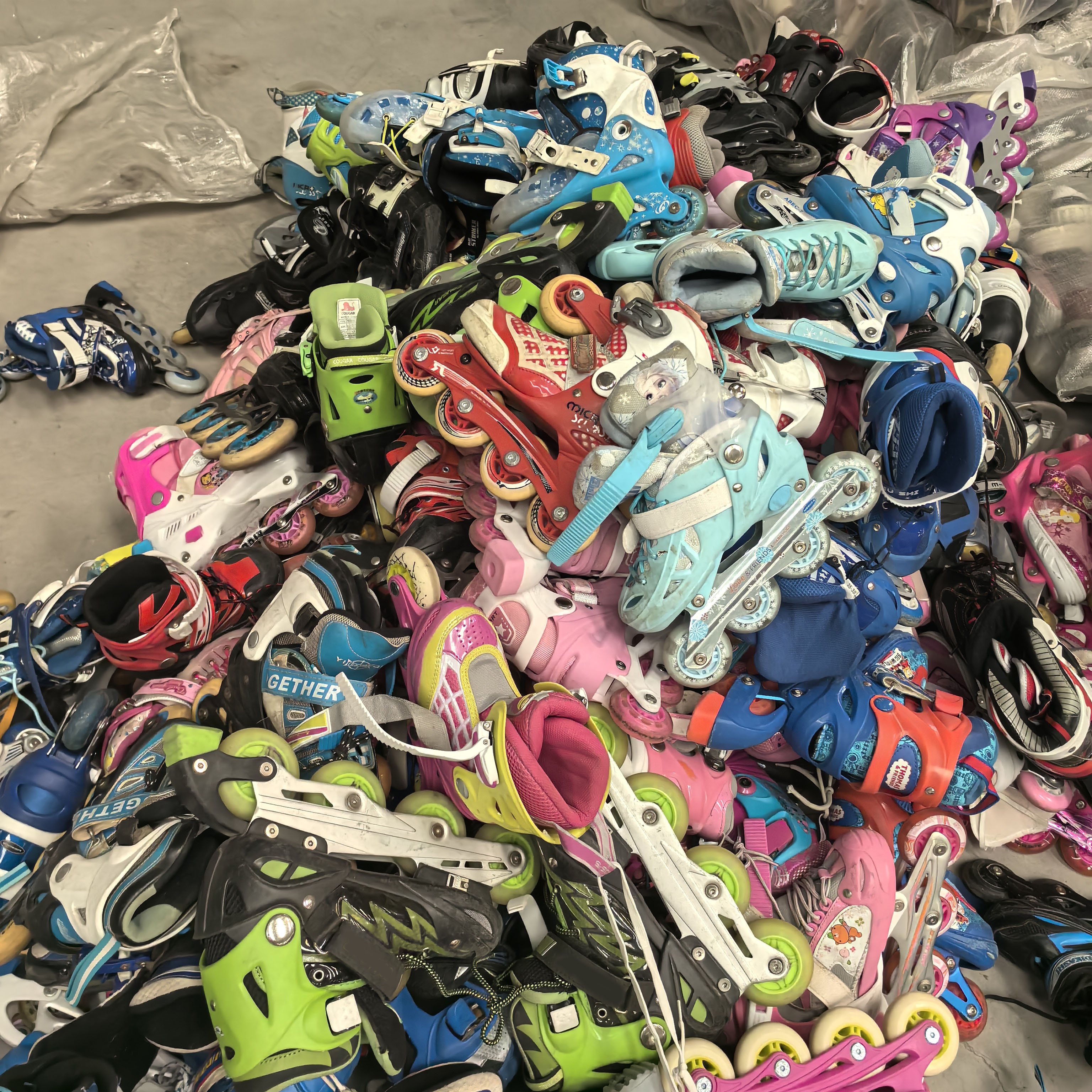 Wholesale Branded Shoes Used Kids Skating Shoes Second Hand Roller Skates For Children Mixed In Bales Sorted Bundle Dubai