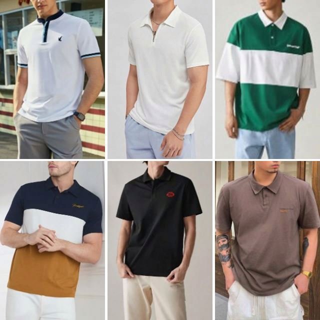 brand new wholesale summer fashion t-shirts men's collar shirts polo shirts golf printed casual short sleeves randomly shipped