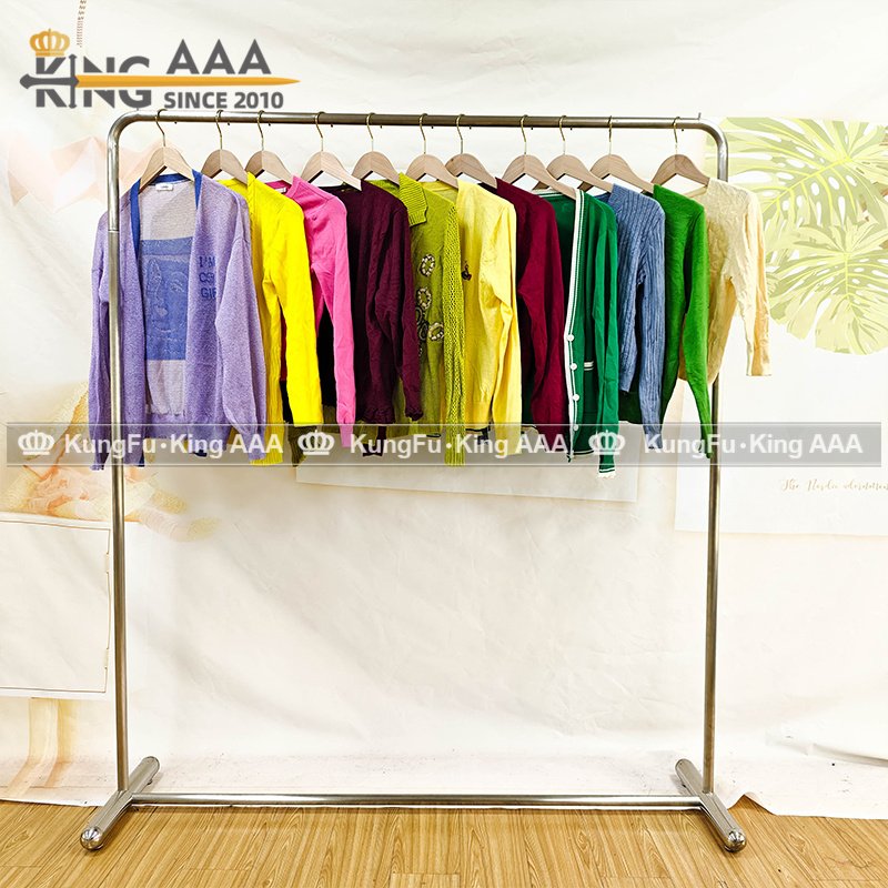 KINGAAA wool cardigan sweater thin used clothing bales bundles knitted cardigan used clothes mitumba clothes