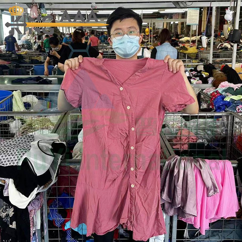 Used woman clothing ukay ukay Korean Bales factory 100Kgs Vip Dress Japan used clothes