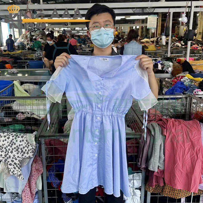 Used woman clothing ukay ukay Korean Bales factory 100Kgs Vip Dress Japan used clothes