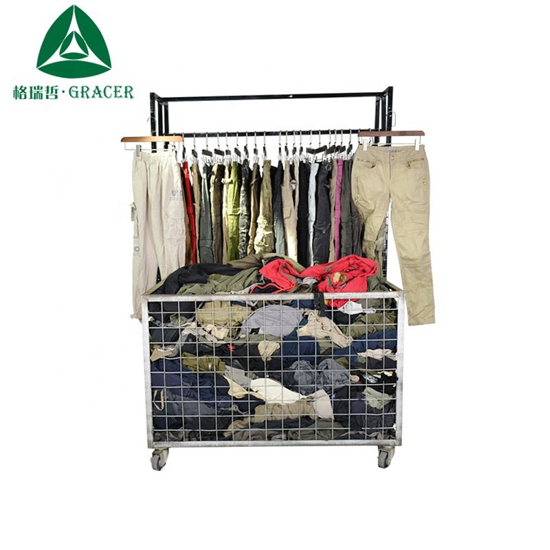 old clothes second hand brand clothes adult cargo long pants used clothes for sale