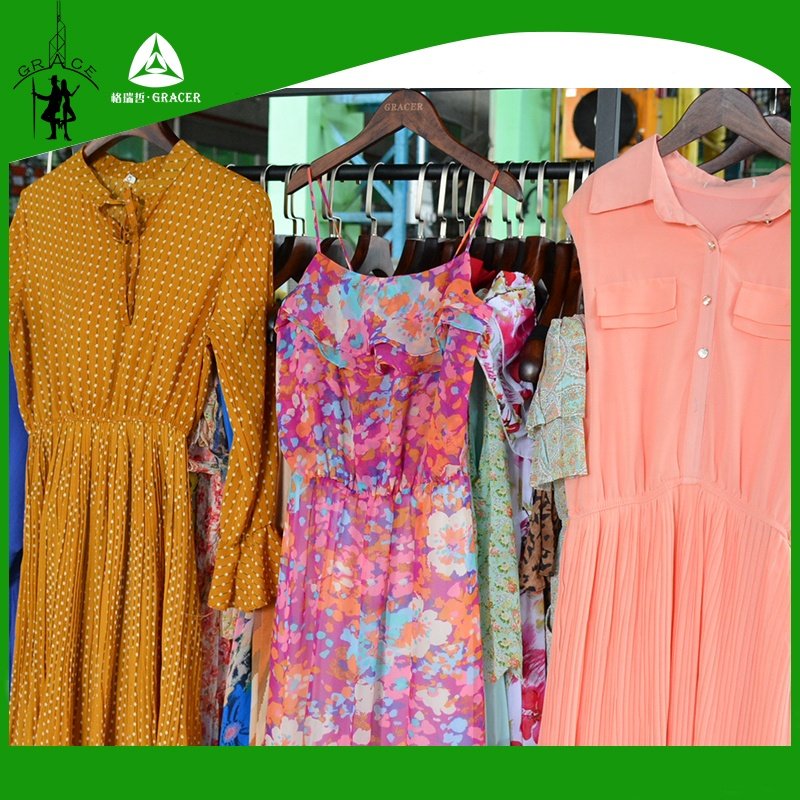 Guangzhou korea used dresses in bulk used clothes bales second hand clothing